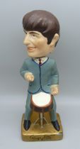 Beatles interest; a rare Ringo Starr Car mascot Buddy Head figure, 7" high, head a/f