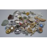 Fifty costume brooches