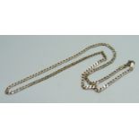 A 9ct gold chain, 6.7g, 45cm, (requires a new fastener)