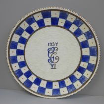 A Charlotte Rhead for Crown Ducal plate, 32cm