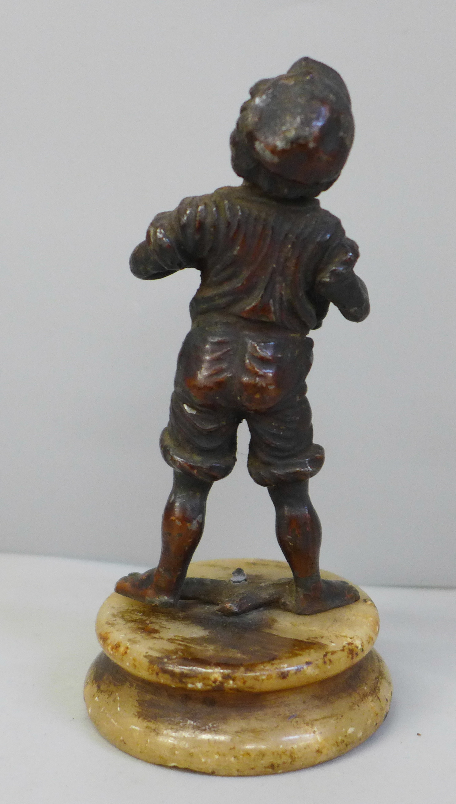 A small cast figure of a bootmaker - Image 3 of 3