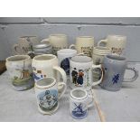 A collection of tankards and a stein **PLEASE NOTE THIS LOT IS NOT ELIGIBLE FOR POSTING AND