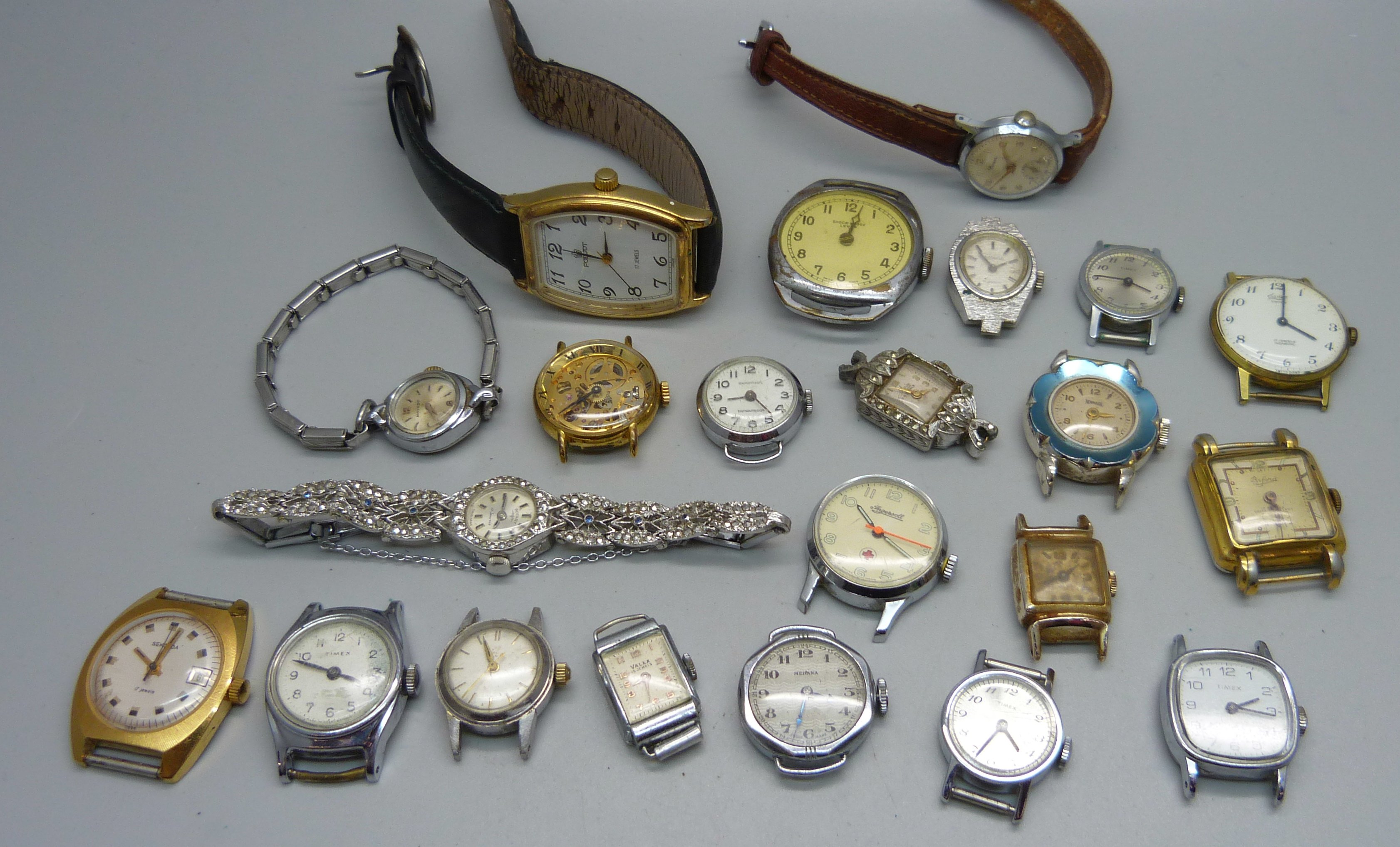 Lady's and gentleman's mechanical wristwatches including Poljot, Movado, Sekonda, Eternamatic, (