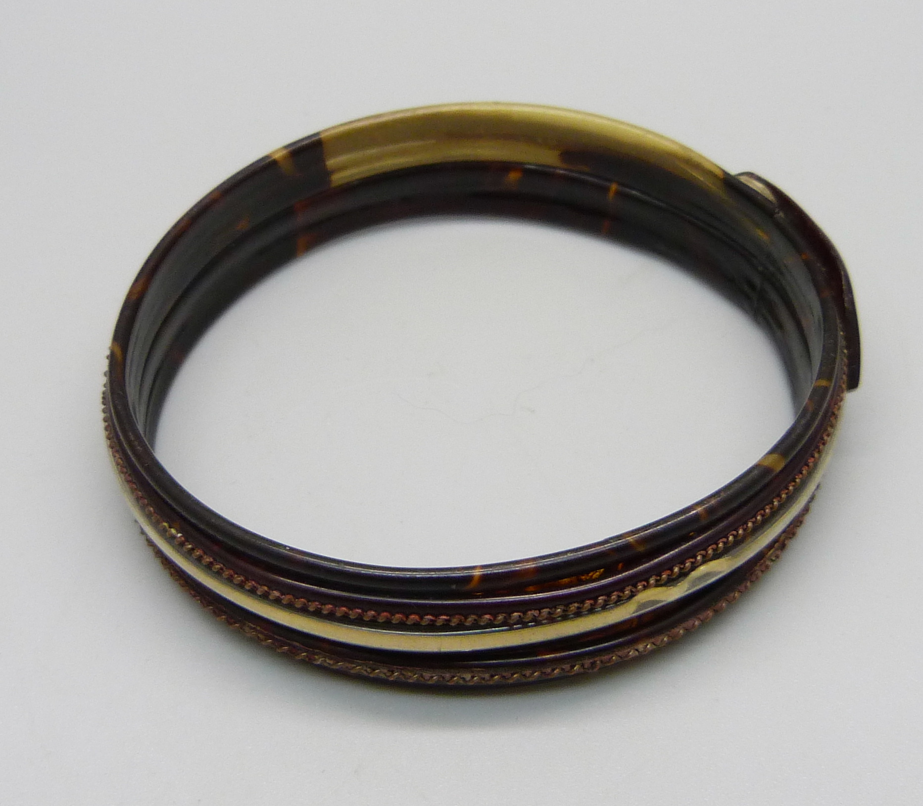 A vintage faux tortoiseshell bangle, a/f - Image 3 of 3