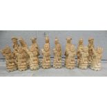 Chinese chessmen figures **PLEASE NOTE THIS LOT IS NOT ELIGIBLE FOR POSTING AND PACKING**