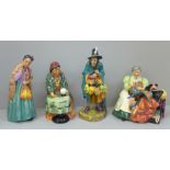 Four Royal Doulton figures; Bridget, Fortune Teller, The Mask Seller and The Wardrobe Mistress