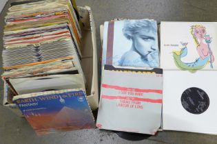 A collection of approximately 140 1970s and 1980s 7" singles, including The Rolling Stones, etc.