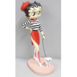 A Betty Boop Walking Dog figurine, 2012 King Features Syndicat (one hair spike a/f)