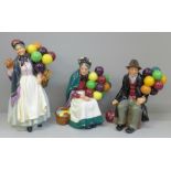 Three Royal Doulton figures including Biddy Pennyfarthing, HN1843