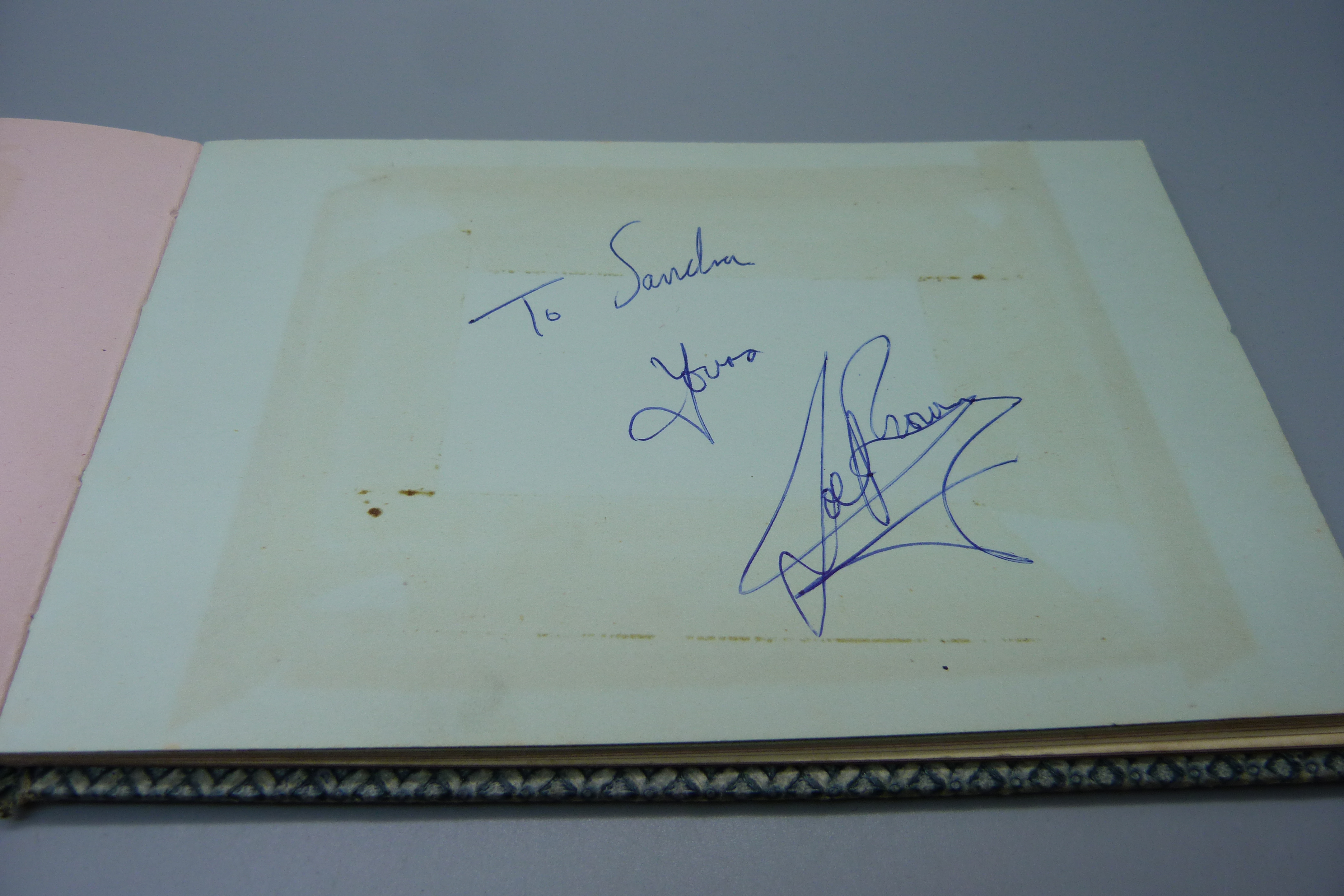 An autograph book, 1950s and 1960s includes Cary Grant, Margaret Leigh, Marty Wilde, Victor - Image 4 of 9