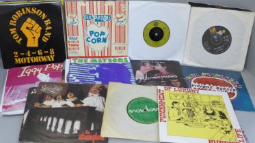 Forty punk and new wave 7" singles