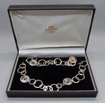 A Tezer German designer 925 silver necklace