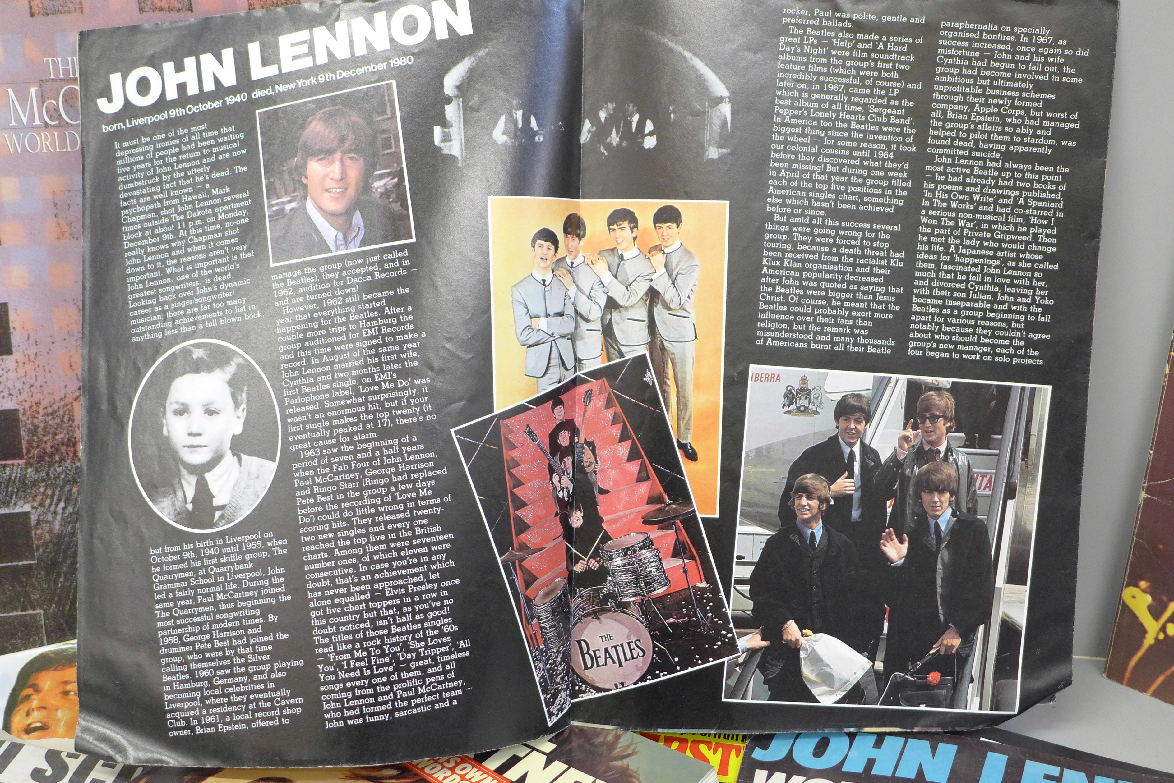 The Beatles interest, Paul McCartney and John Lennon, programmes and magazines - Image 3 of 3