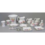 Royal Crown Derby Derby Posies china, salt and pepper pots, a set of jugs, etc.