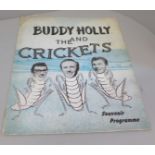 Rock n Roll Buddy Holly and the Crickets original programme 1958