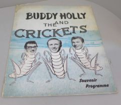 Rock n Roll Buddy Holly and the Crickets original programme 1958