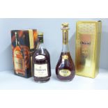 Two boxed bottles of Cognac; Otard Gold and Hennessey V.S.O.P. Privilege Cognac