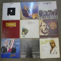 Fifteen 1970s LP records, Leonard Cohen, Supertramp, Neil Young, etc.