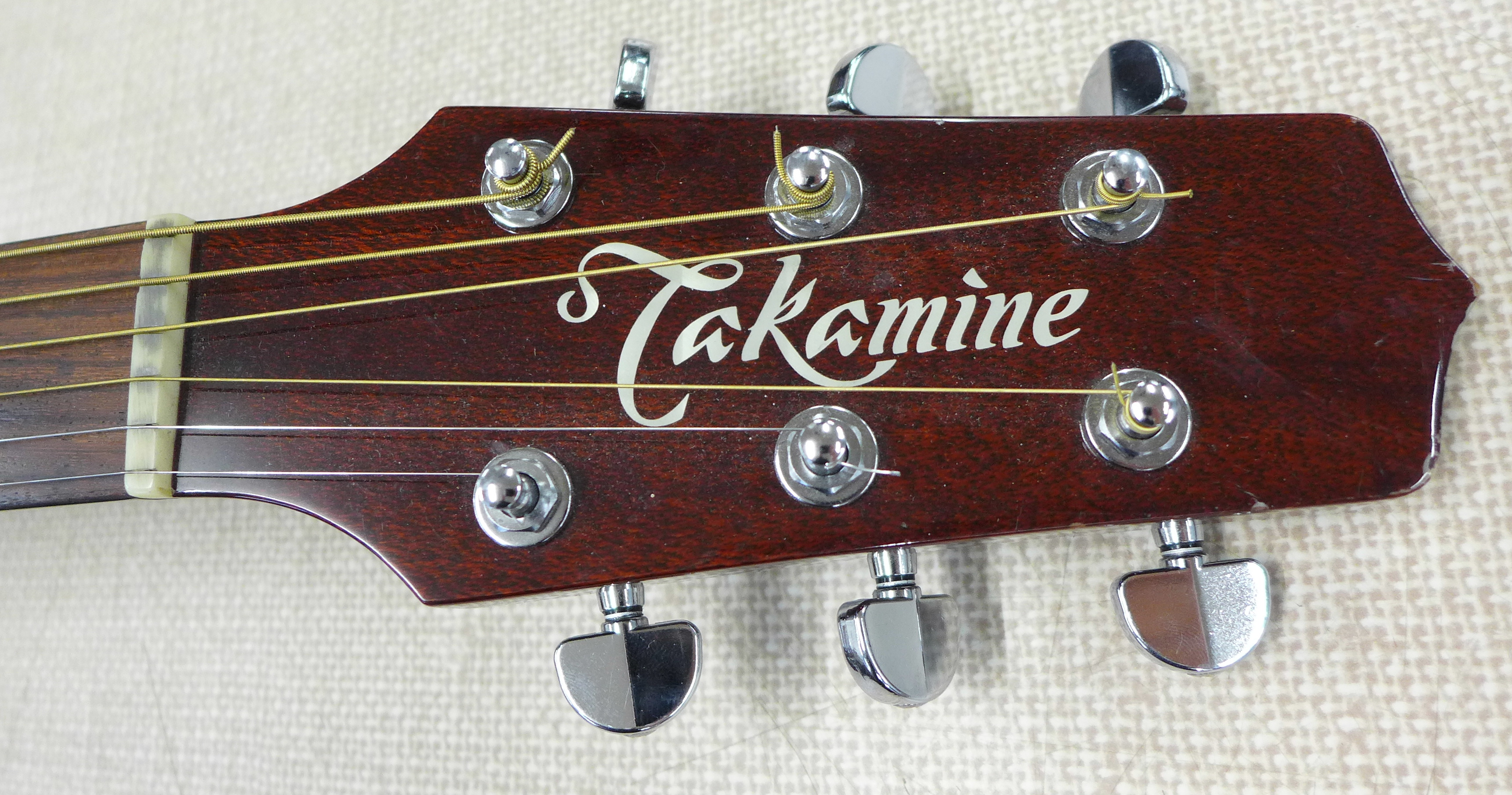 A Takamine classical guitar with a hard case and CT-4BII active pre-amp - Image 2 of 10