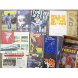 A box of football programmes, theatre programmes, Lombard Rally, Torvill & Dean, Nottingham