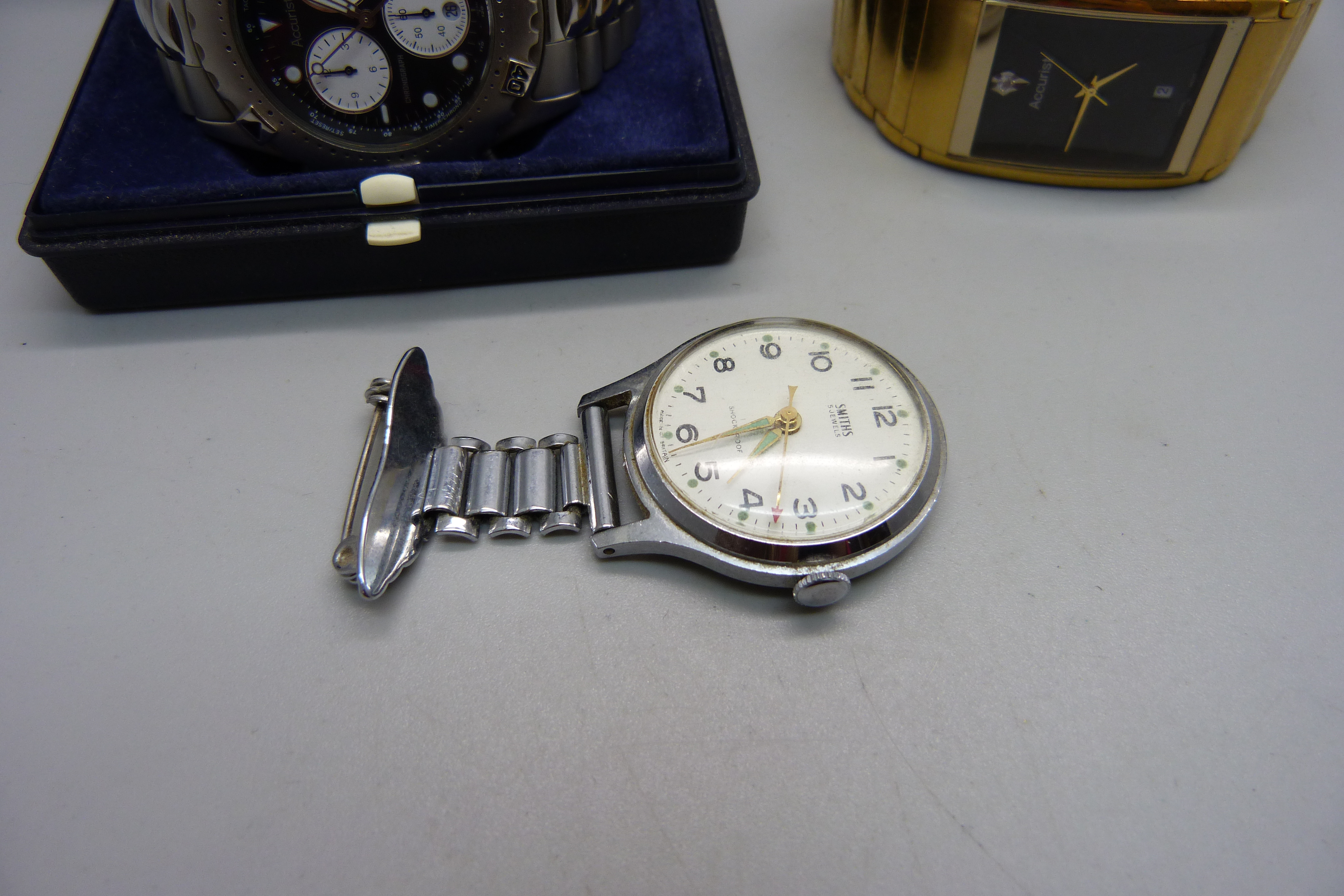 Two Accurist wristwatches and a Smiths nurse's watch - Image 4 of 4