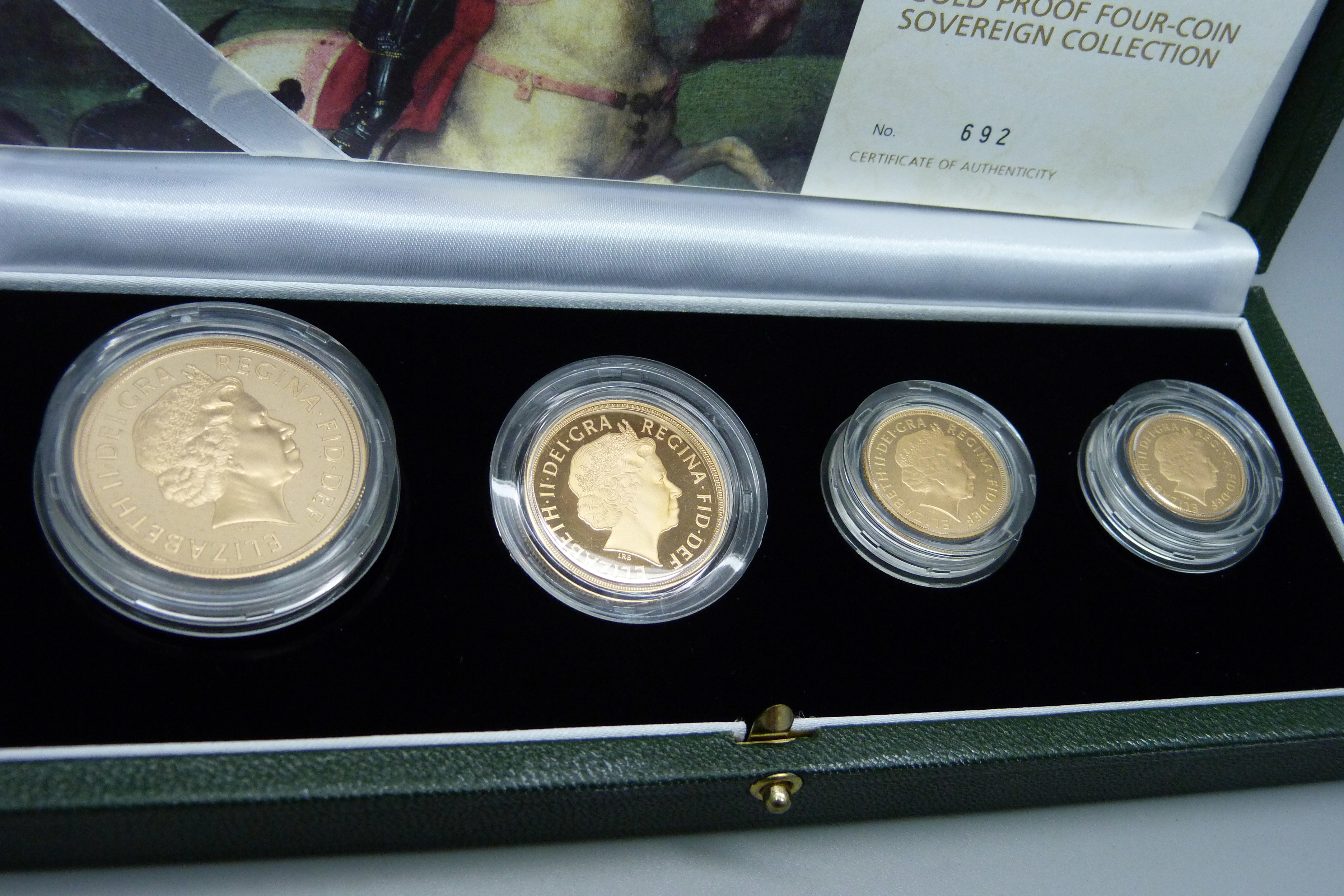 The Royal Mint 2007 UK gold proof four-coin sovereign collection, no. 692 - Image 3 of 4