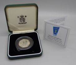 The Royal Mint UK Silver Proof Fifty Pence Coin, NHS 1948-1998