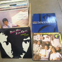 Vinyl records, 1980s, 47 LPs and 12" singles, (mainly LPs), Madonna, Wham, Genesis, 30 x 7" 45rpm