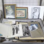 A suitcase containing old photographs