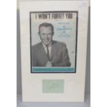 A Jim Reeves autograph display
