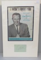 A Jim Reeves autograph display