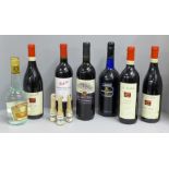 Wines and spirits; five bottles of wine including three St. Hallett, Cabernet Merlot 1997 Barossa