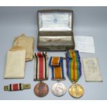 Two WWI medals to 117910 Pte. C.S. Widdison, M.G.C. and a Special Constabulary medal For Faithful