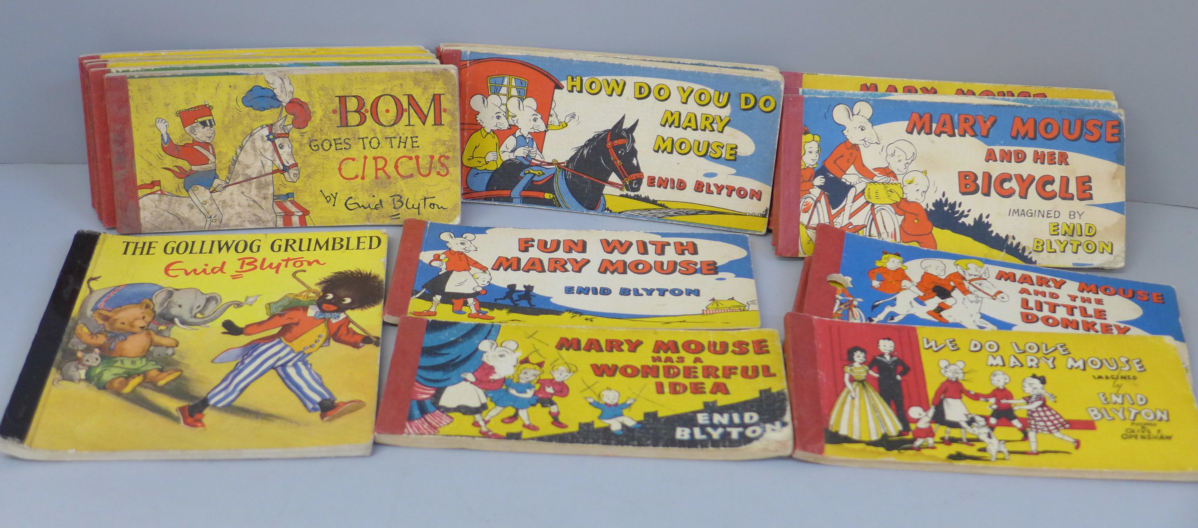A collection of Enid Blyton softback books, Mary Mouse (10), Clicky (3) and three others
