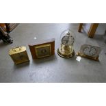 Four mantel clocks including Koma anniversary **PLEASE NOTE THIS LOT IS NOT ELIGIBLE FOR POSTING AND