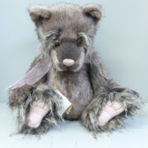A large Charlie Bear, Twoddle, with labels, 54cm