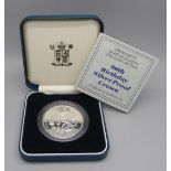 A Royal Mint Her Majesty The Queen Elizabeth The Queen Mother 90th Birthday silver proof crown,