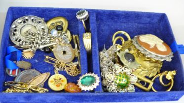 A box of costume jewellery