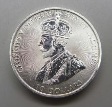 A Canada fine silver 2oz. 10 dollars silver coin, 1920-2020