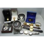 Assorted wristwatches including Bulova, Seiko and Rotary