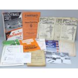 Football; Preston North End 1940's programmes (14) and annuals, A Tom Finney book, etc.