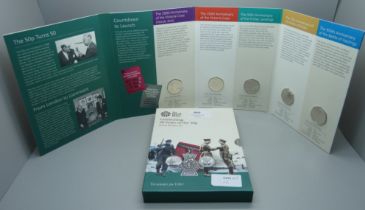 Coins; The Royal Mint, Celebrating 50 Years of the 50p British Military Set