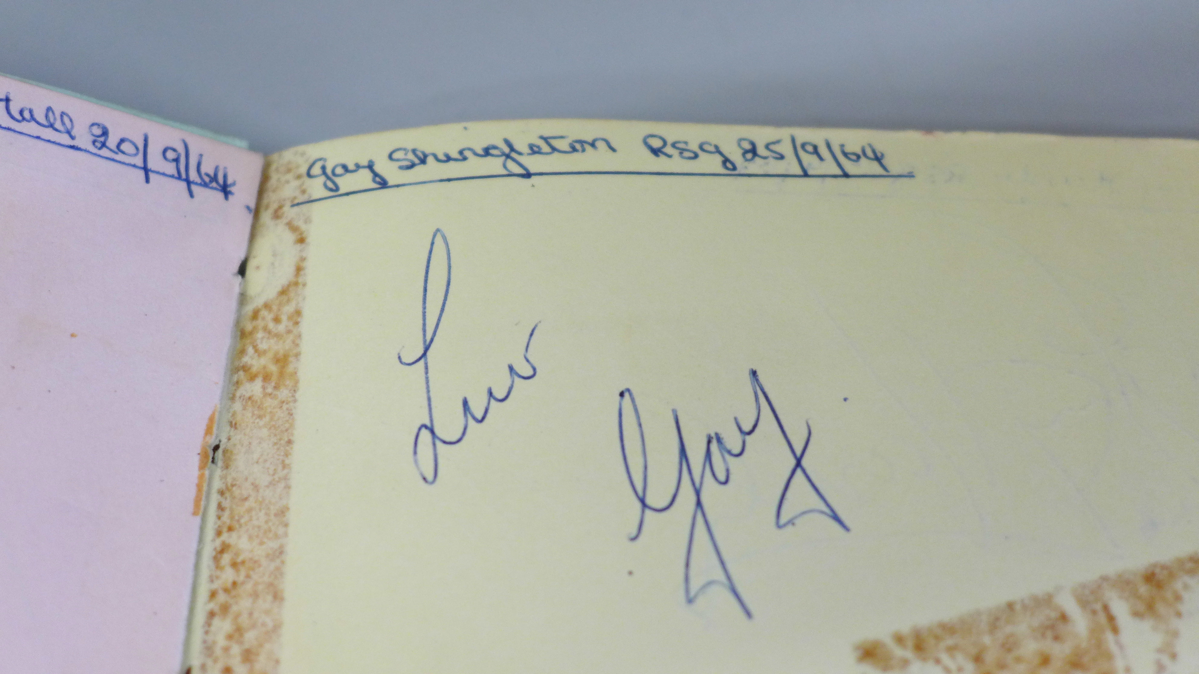 Autograph collection, eight autograph books mainly Pop music including Dusty Springfield - Image 8 of 17