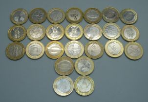 Twenty-five collectable £2 coins including four Your Country Needs You, four London Underground, one