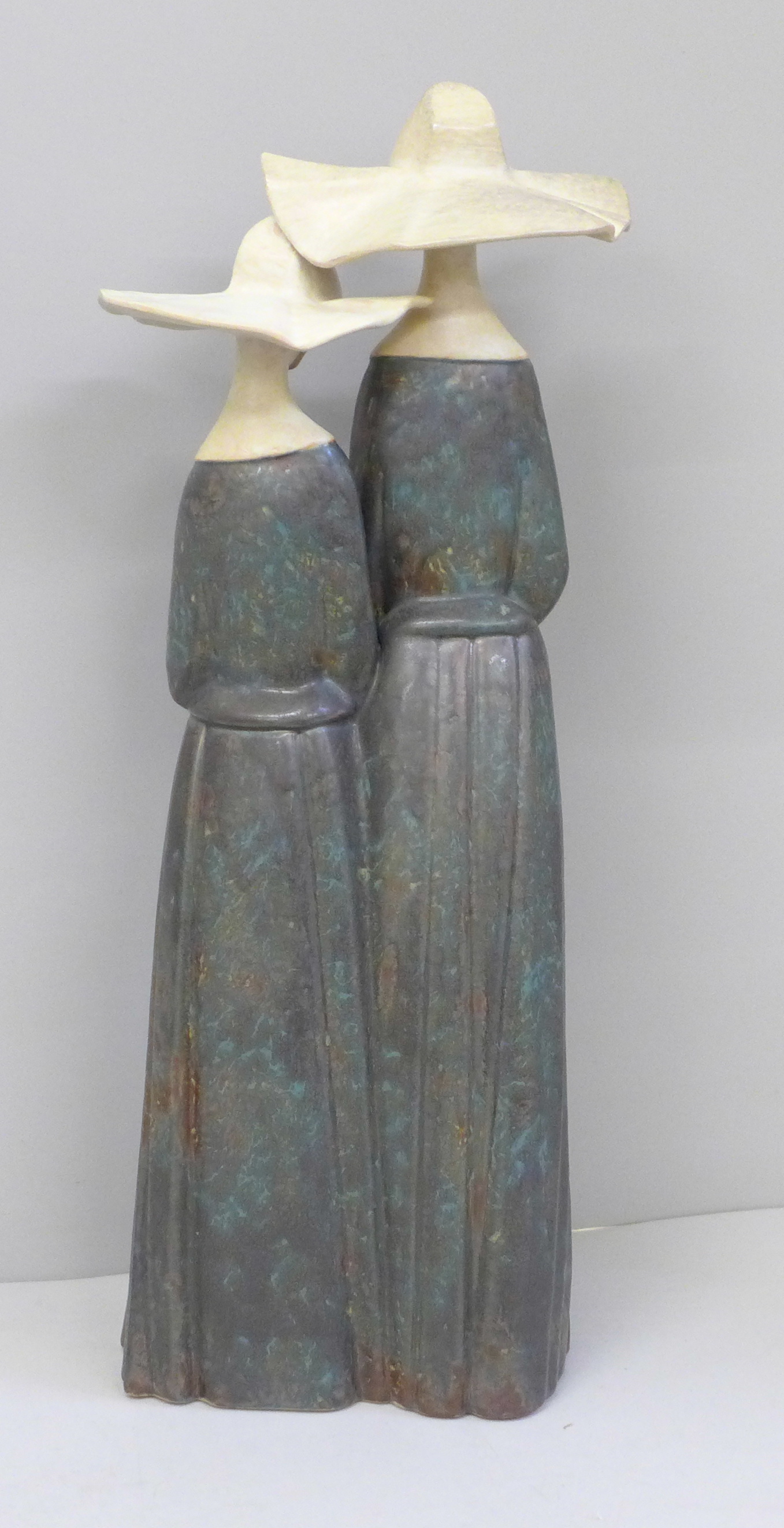 A Lladro figure of two nuns, 35cm - Image 3 of 4