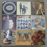 A collection of LP records including Mama Lion, cover a/f and Rolling Stones