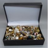 Over 60 pairs of vintage clip-on earrings