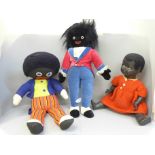 Two soft toys and a black doll - (These items are listed on the basis they are illustrative of a