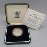 A Royal Mint 1995 Second World War commemorative silver proof two-pound coin