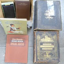 A Family Bible, other religious books and one volume, The Life and Explorations of Dr.